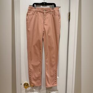 NWT Chico’s So Slimming Button Hem Girlfriend Pants in Bella Pink Size 0R or 4